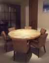 ronde eettafel voor 6 personen