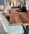 verstelbare robuuste eikenhouten tafel