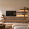 luxe wandmeubel met laden en schappen
