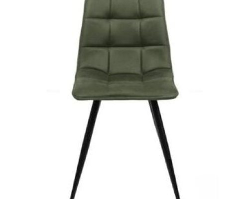 Stoel Lucy army green suede microvezel